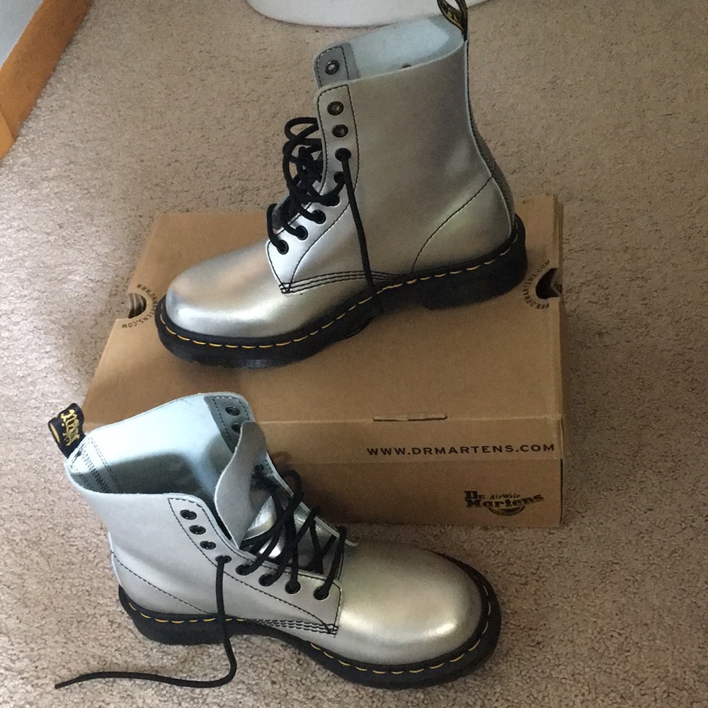 Dr. Martens Silver Boots